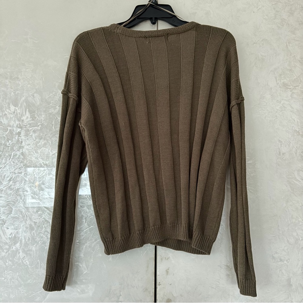 Pink Rose Cropped Ribbed Sweater - Picture 2 of 6